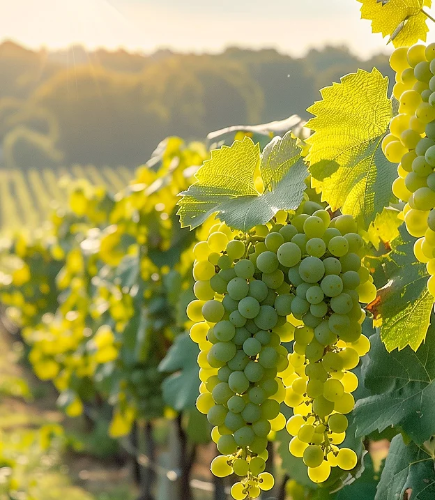 Cépages de Sauvignon dit Blanc fumé pour la prodction de vin Pouilly Fumé à Tracy en Loire dans la Nièvre (58)